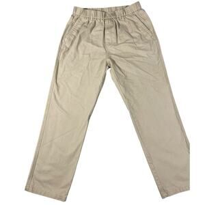 Men's Elastic Waist Khaki Pants 36x30 Beige Casual Comfort Stretch Unbranded